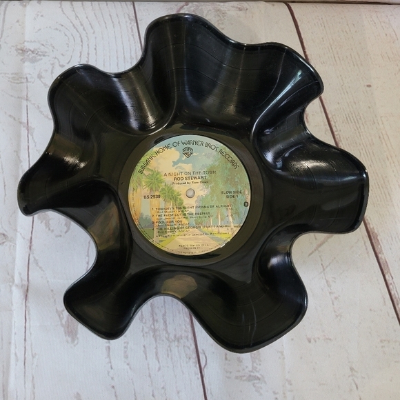 Vintage record bowl Rod Stewart black - Picture 2 of 9